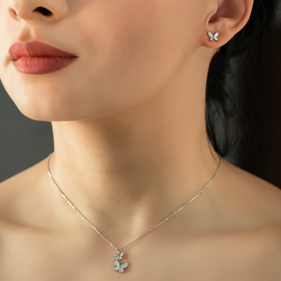 Silver Necklace Set