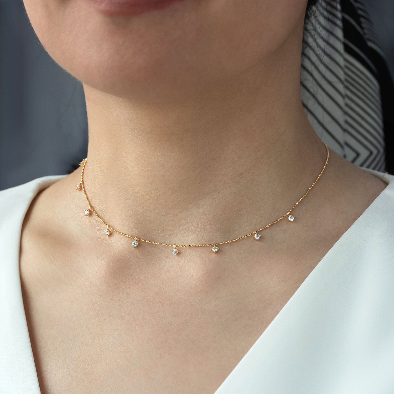 Solitaire Sphere Choker