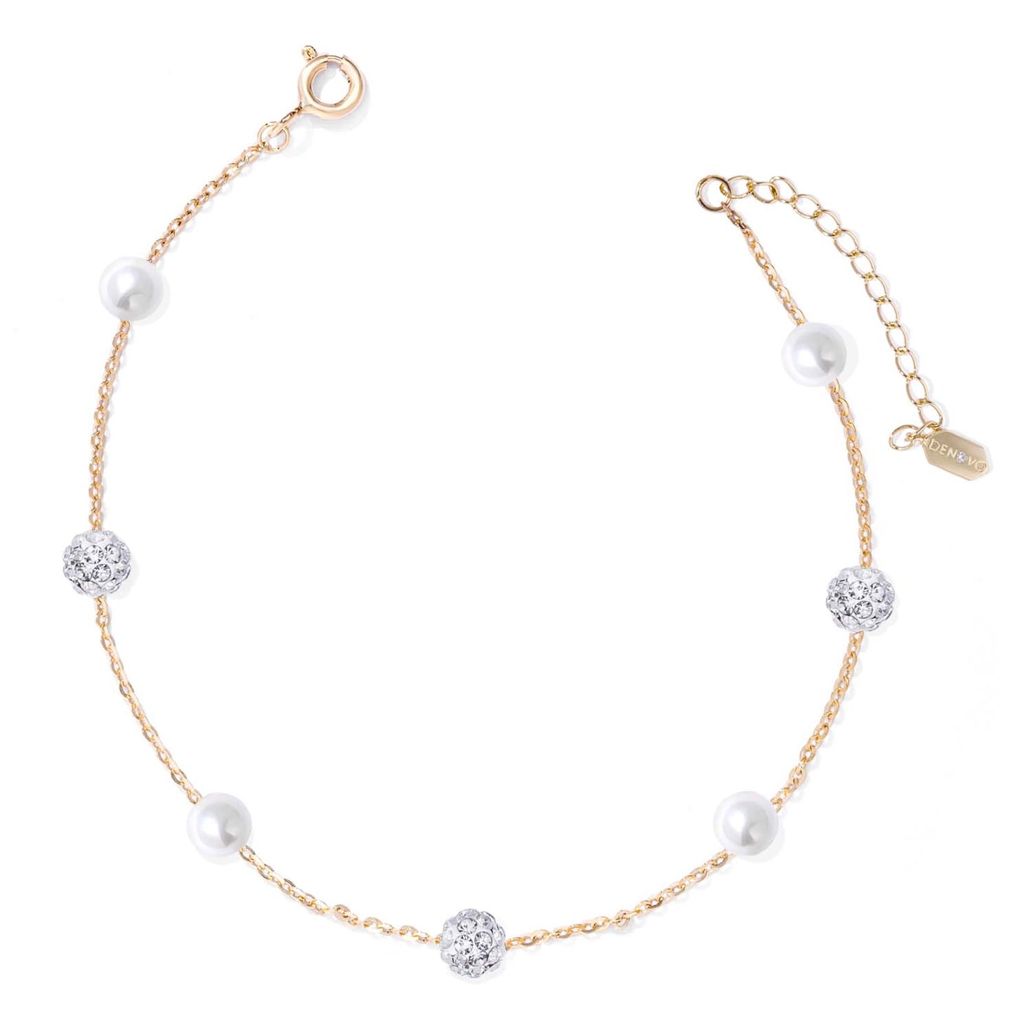 Pearl and Crystals Anklet