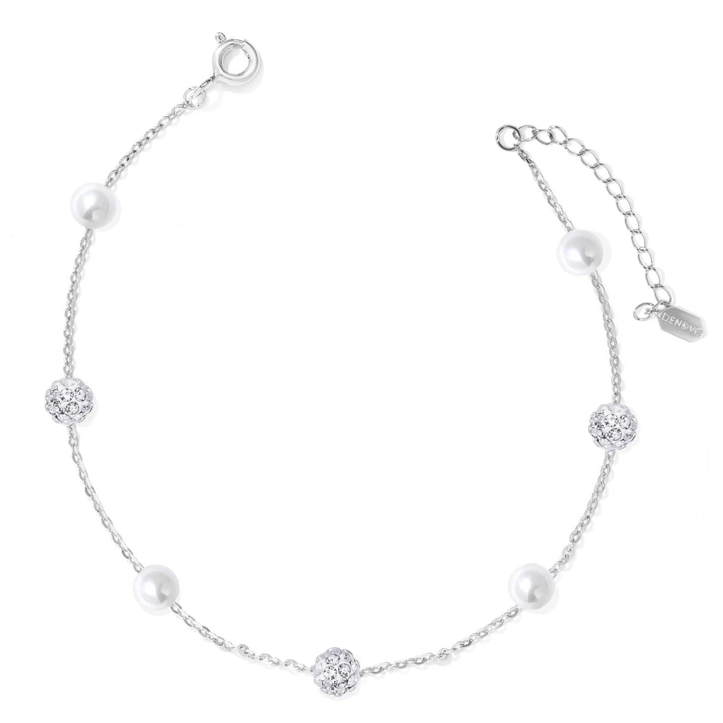 Pearl and Crystals Anklet