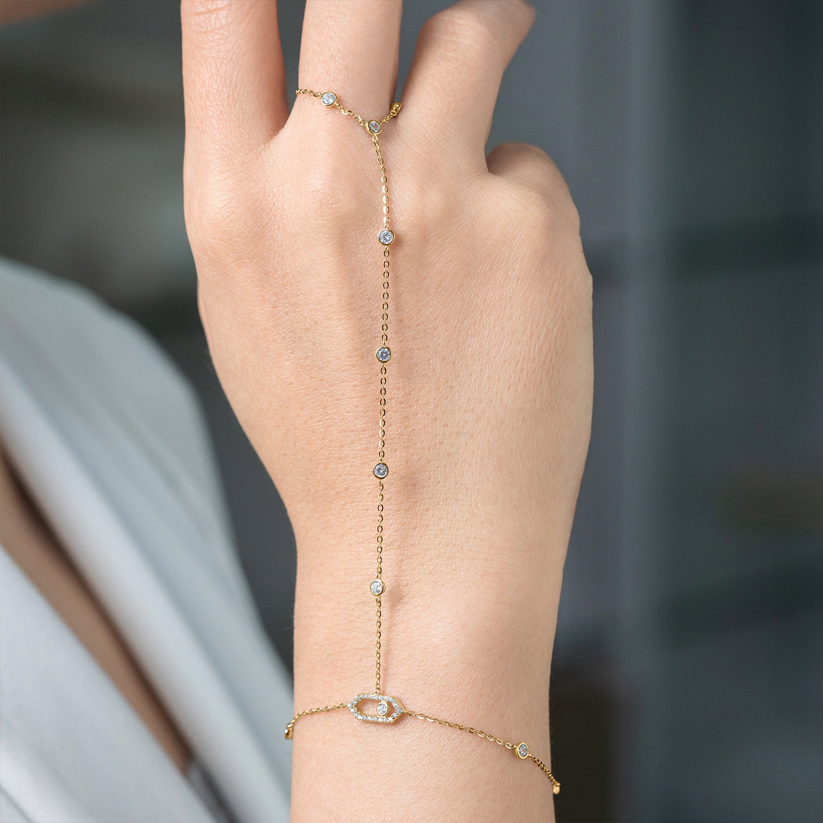 Sleek Timeless Bracelet Chain Ring