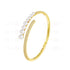 Gold bracelet with pearls on a white background