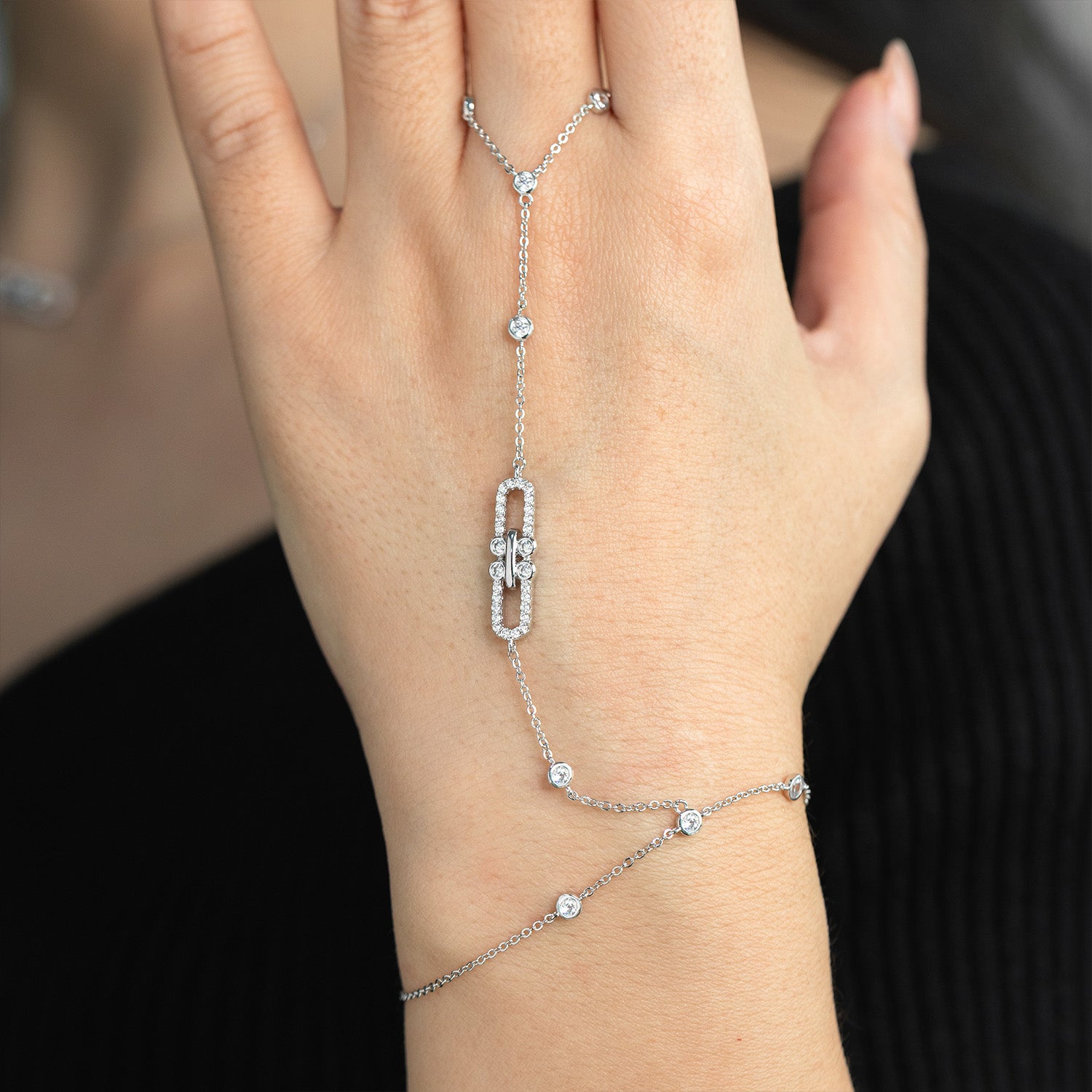 Celeste Catena Bracelet Chain Ring