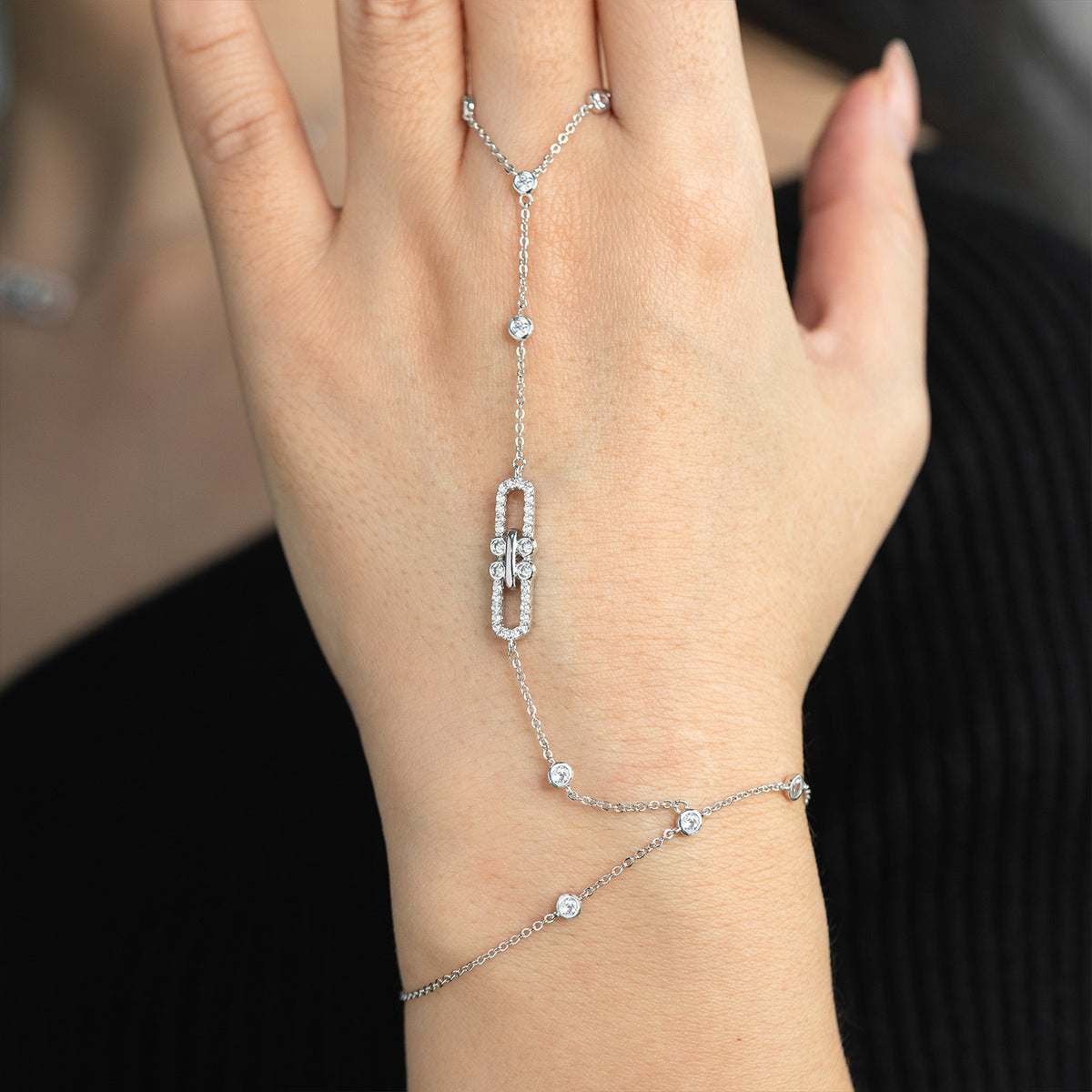Celeste Catena Bracelet Chain Ring