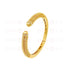 Gold bracelet with textured design on a white background