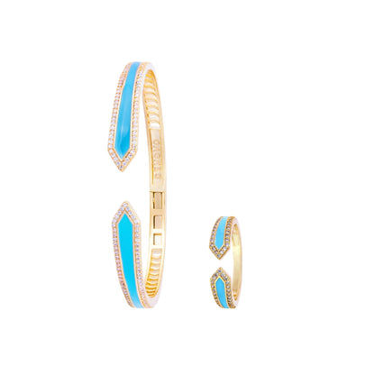 Seashell Colored Bangle Set