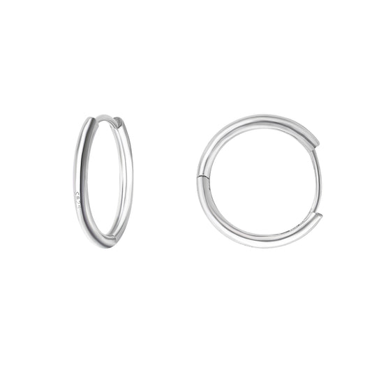 Silver Adorn Hoop Earrings