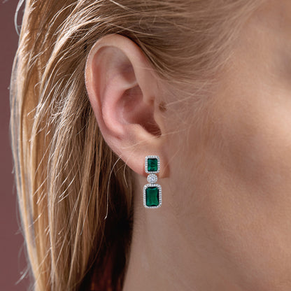 Emerald Glam Earrings