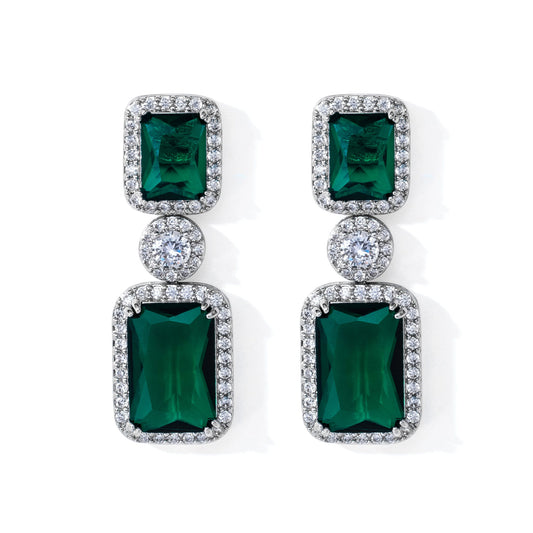 Emerald Glam Earrings