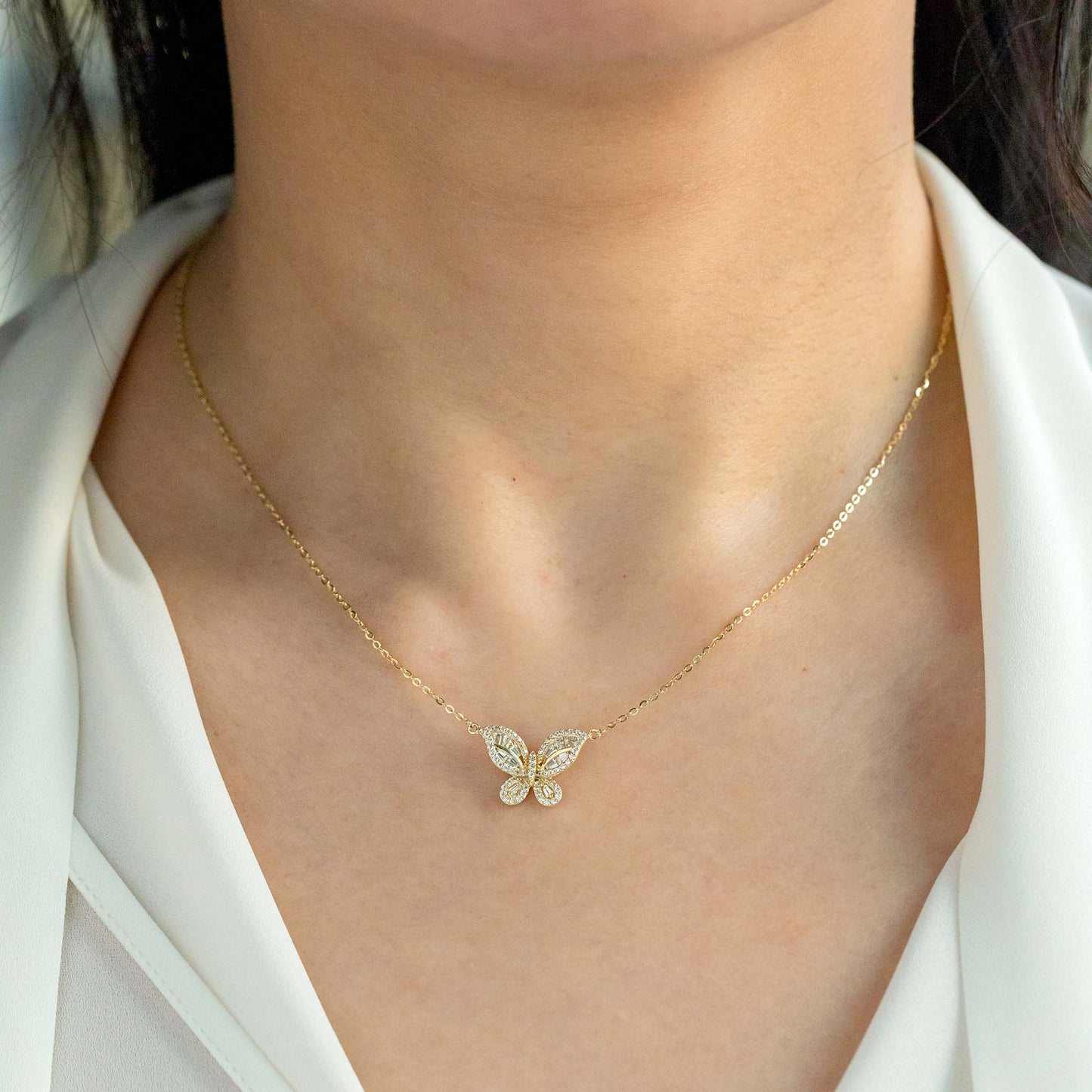 Crystal Wings Butterfly Necklace