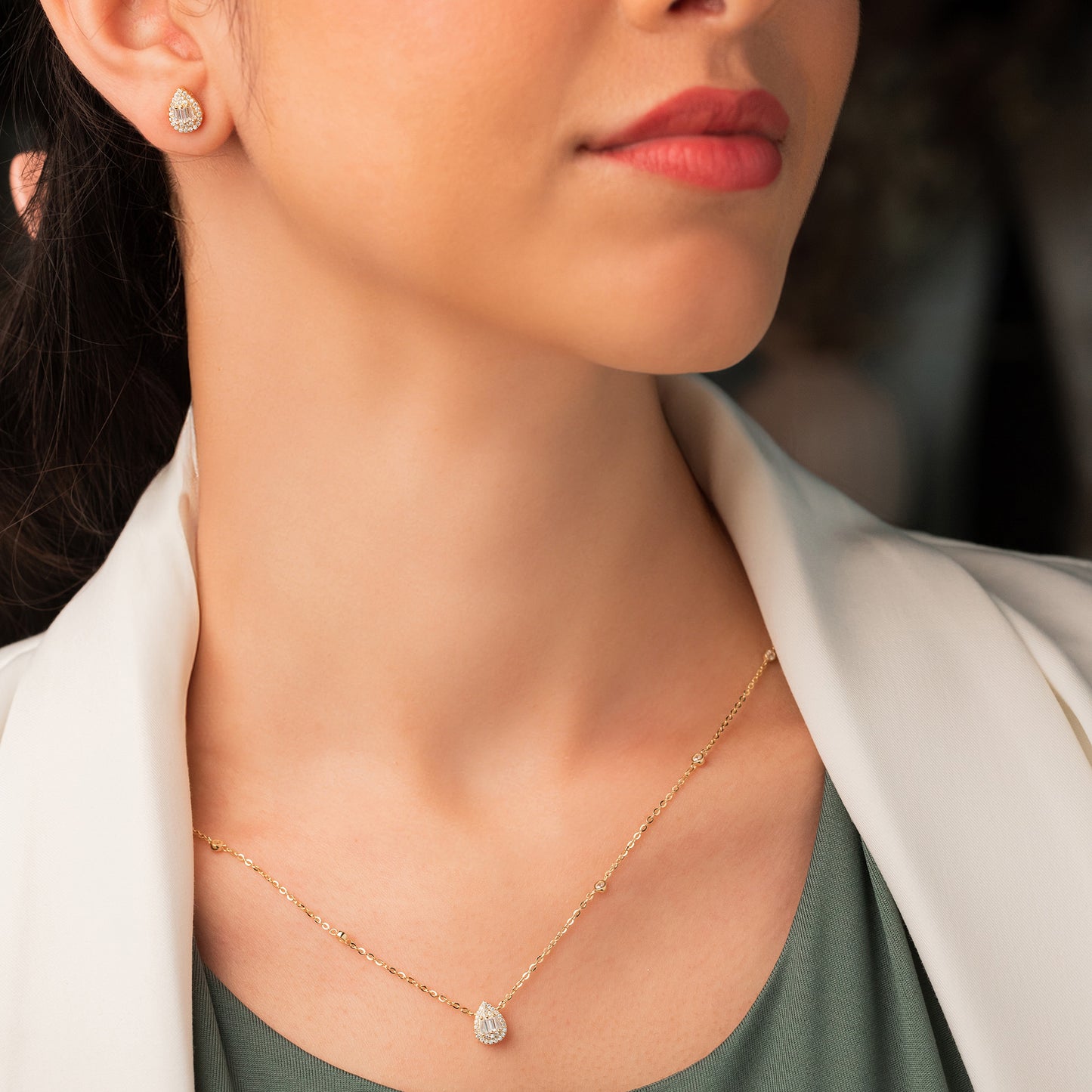 Timeless Baguettes Necklace Set