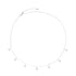 A sterling silver choker necklace with 18K gold plating and zircon stones.