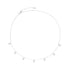 A sterling silver choker necklace with zircon stones.