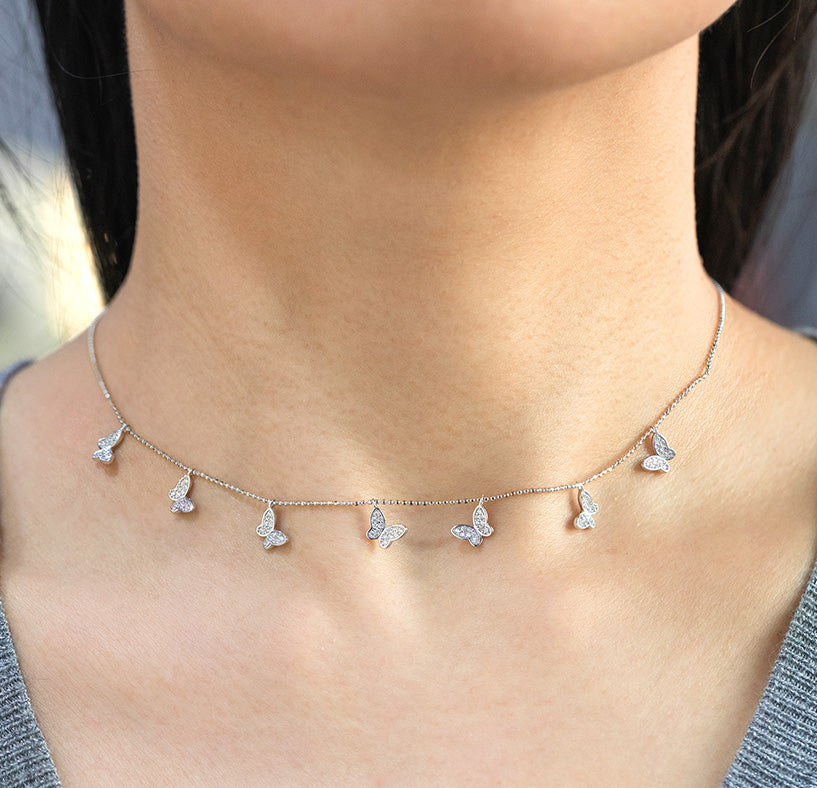 Butterfly Charm Choker