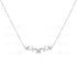 A gold-plated necklace with zircon stones arranged in a delicate floral pattern, attached to a chain.