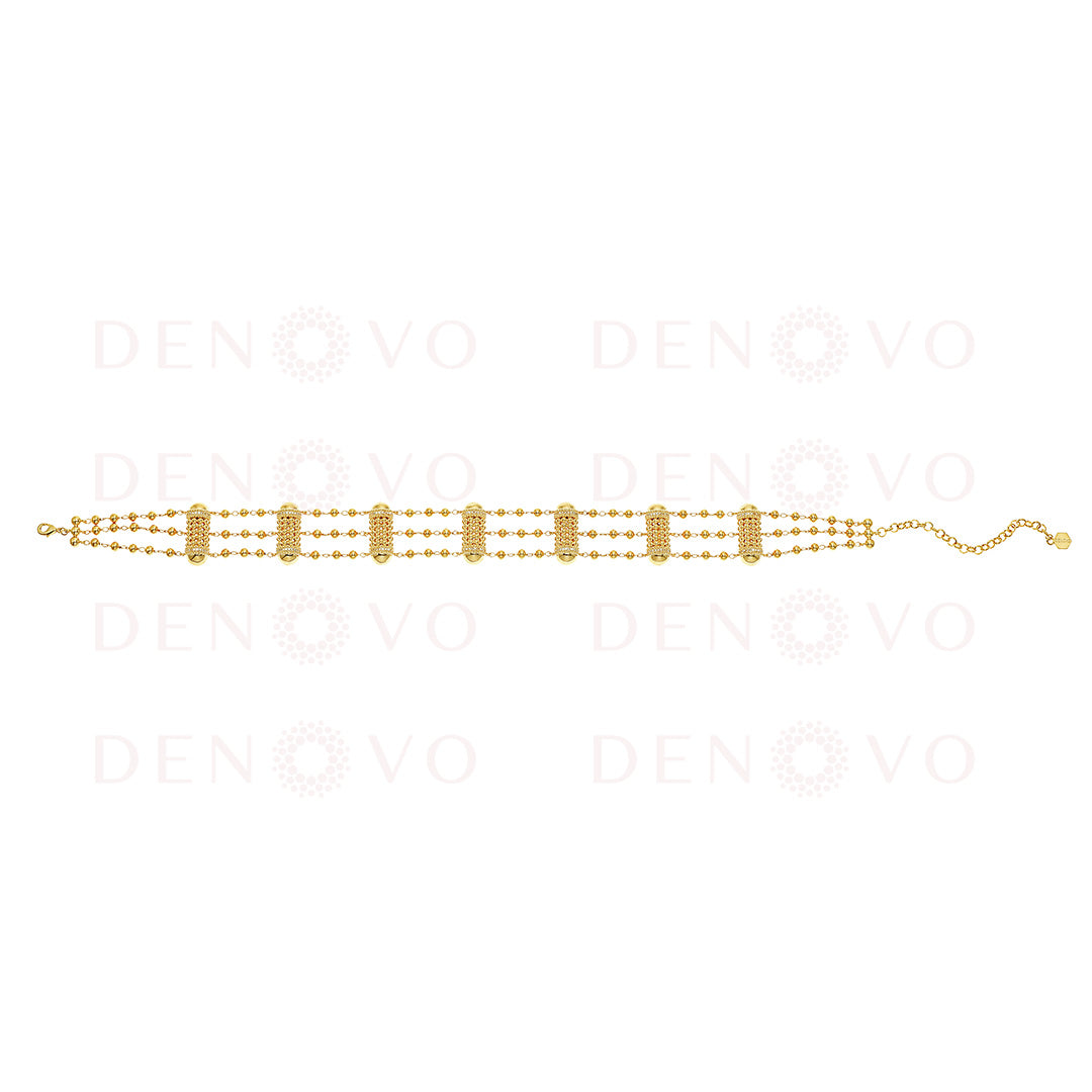 Gold bracelet on a white background with 'DENSOVO' branding.
