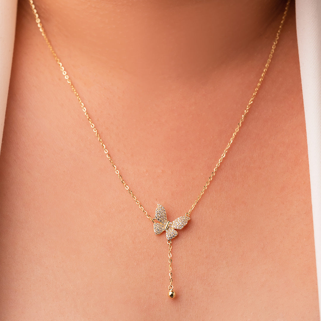 Gilded Butterfly Necklace