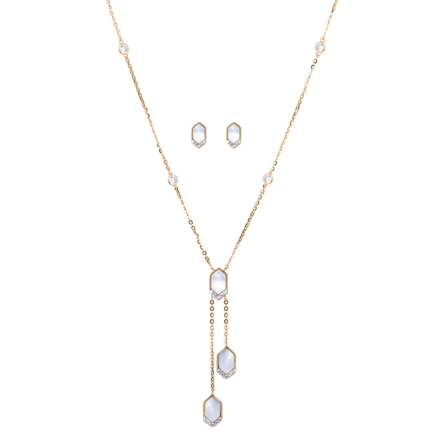 Geometric Elegance Necklace Set