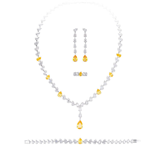 Elegant Baguette Necklace Set