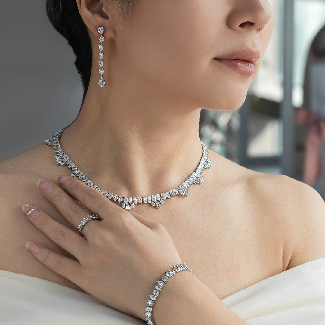 Crystal Whisper Necklace Set