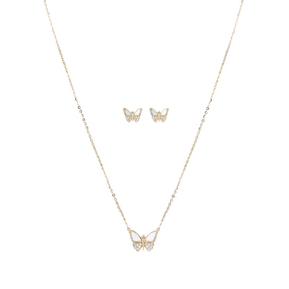 Graceful Wings Butterfly Necklace Set