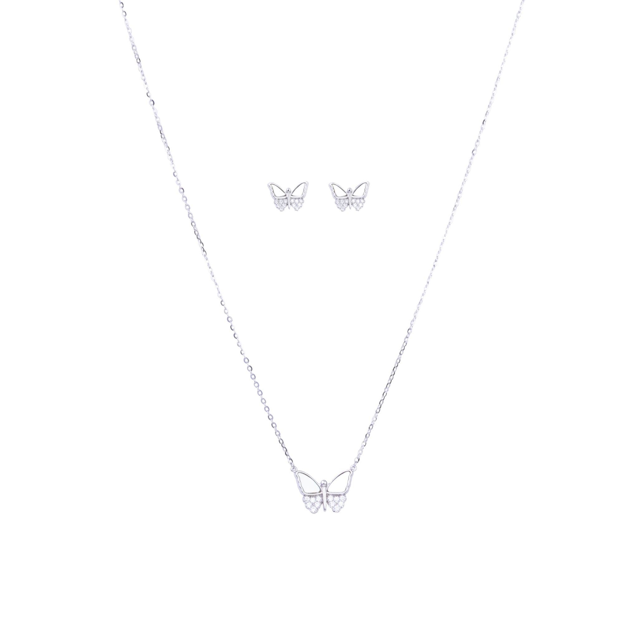 Graceful Wings Butterfly Necklace Set