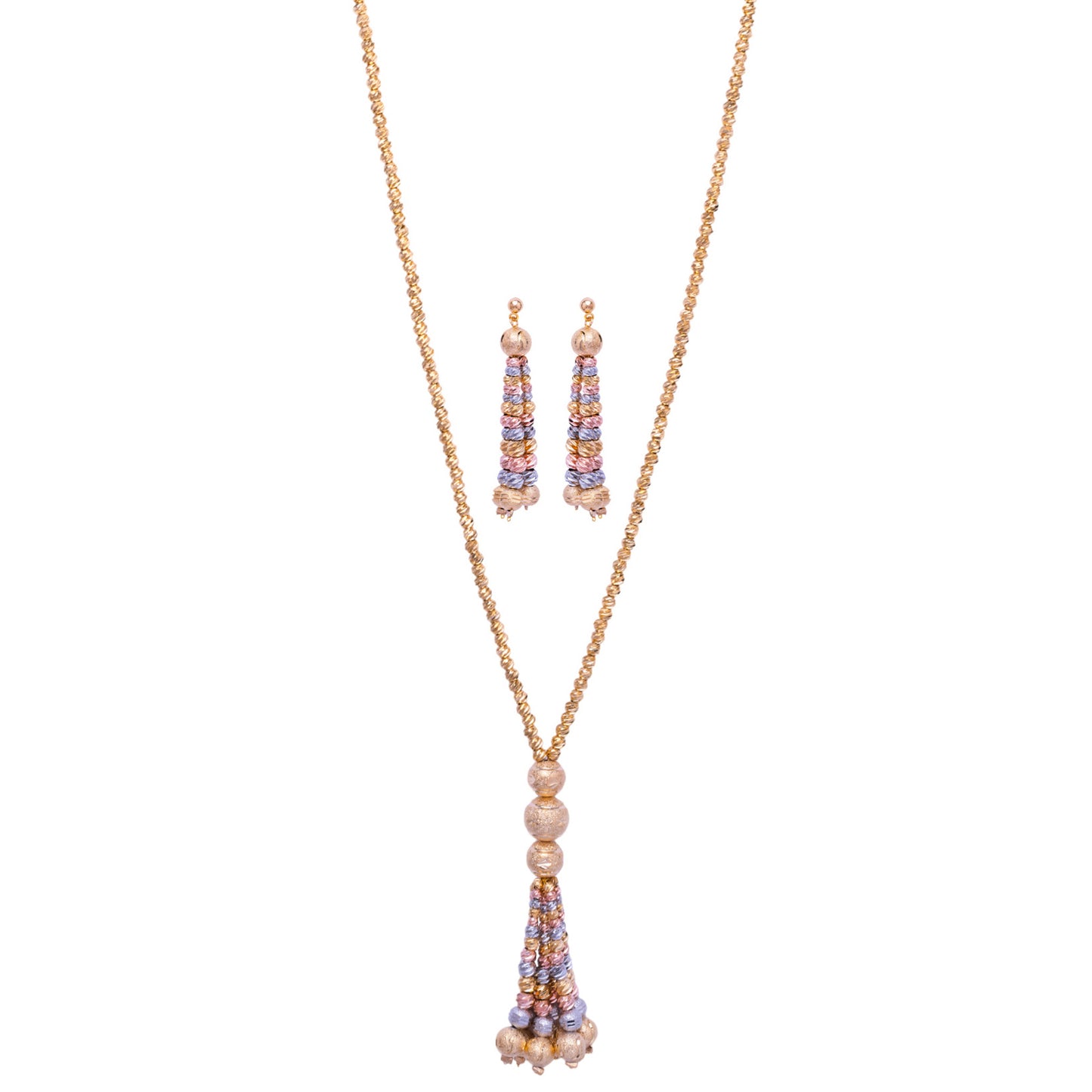 Luxe Beads Long Chain Set