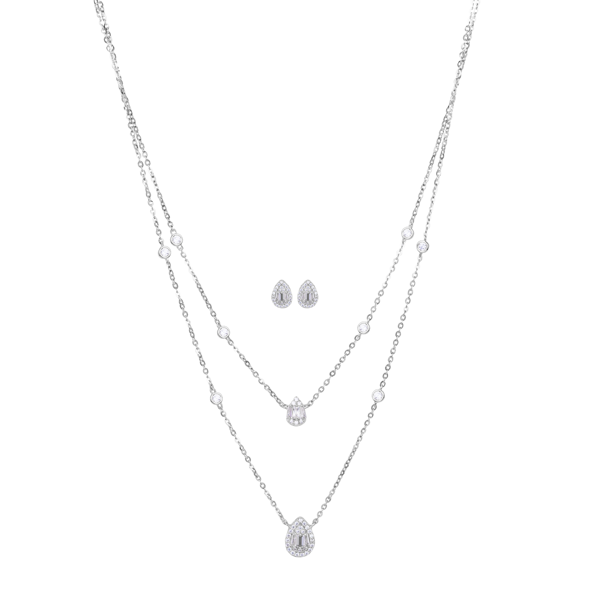 Opulence Baguette Necklace Set