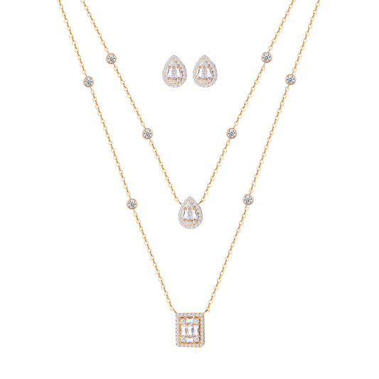 Fancy Baguette Necklace Set